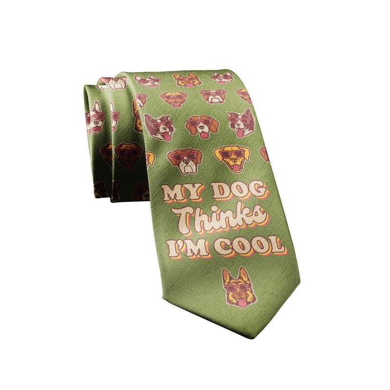 My Dog Thinks Im Cool Necktie Funny Neckties Tie - Adult & Kids T-Shirts, Sweatshirts & Hoodies apparel design preview 1