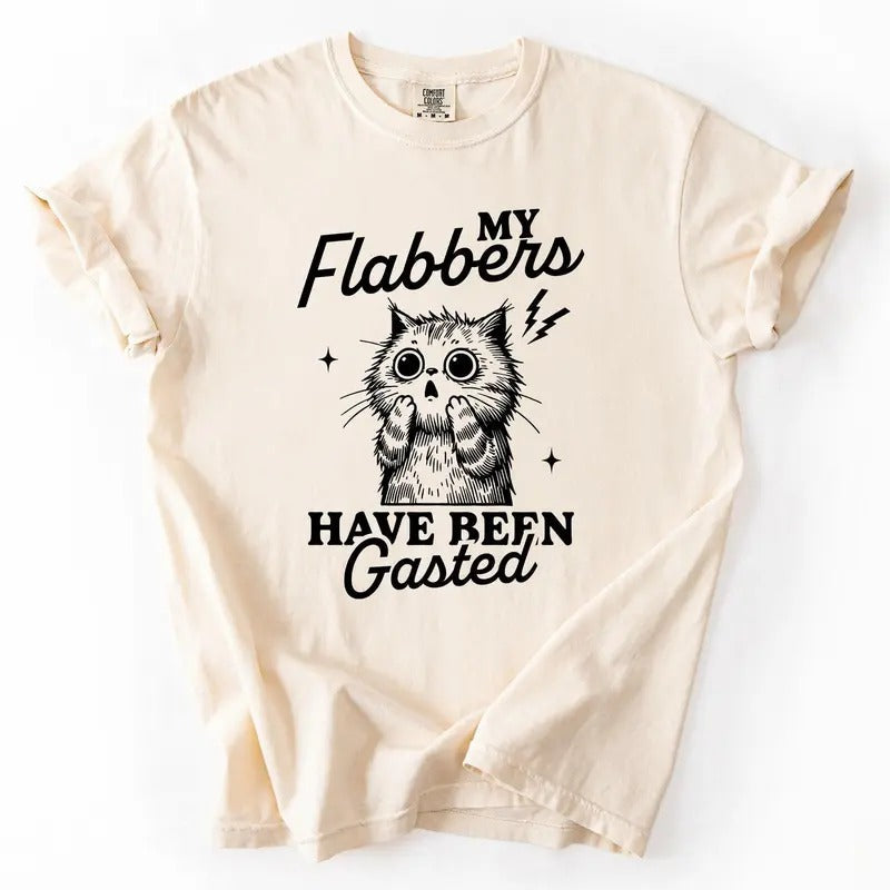 My Flabbers Have Been Gasted Flabbergasted Cat Funny - Adult & Kids T-Shirts, Sweatshirts & Hoodies apparel design preview 1