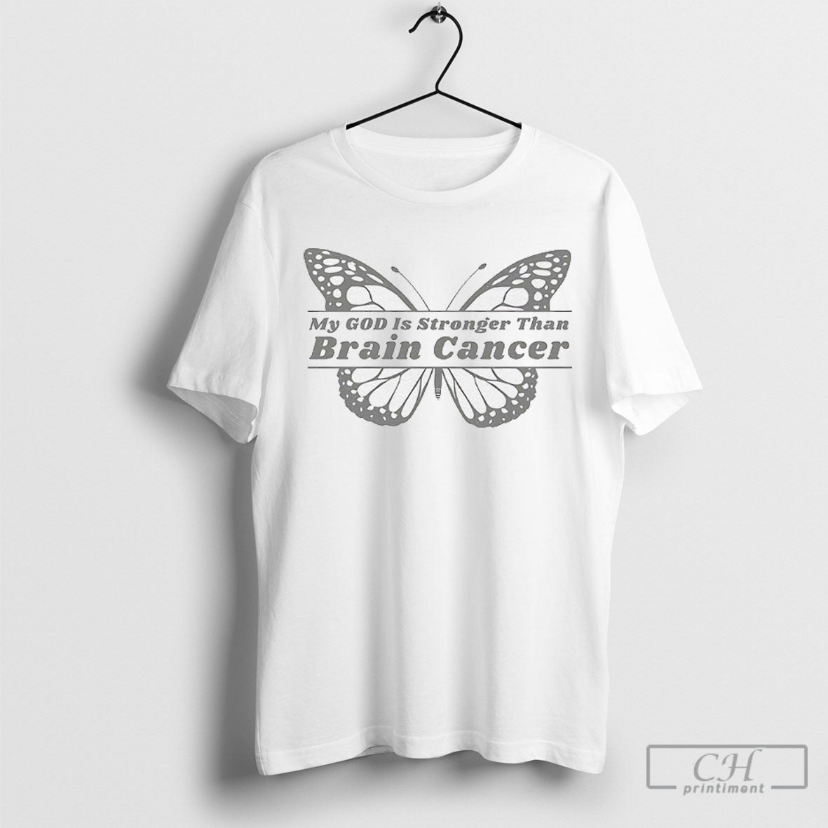 My God Is Stronger Than Brain Cancer - Adult & Kids T-Shirts, Sweatshirts & Hoodies apparel design preview 1