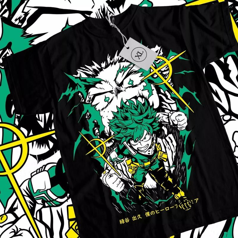 My Hero Academia Anime Deku Izuku Midoriya Manga - Adult & Kids T-Shirts, Sweatshirts & Hoodies apparel design preview 1