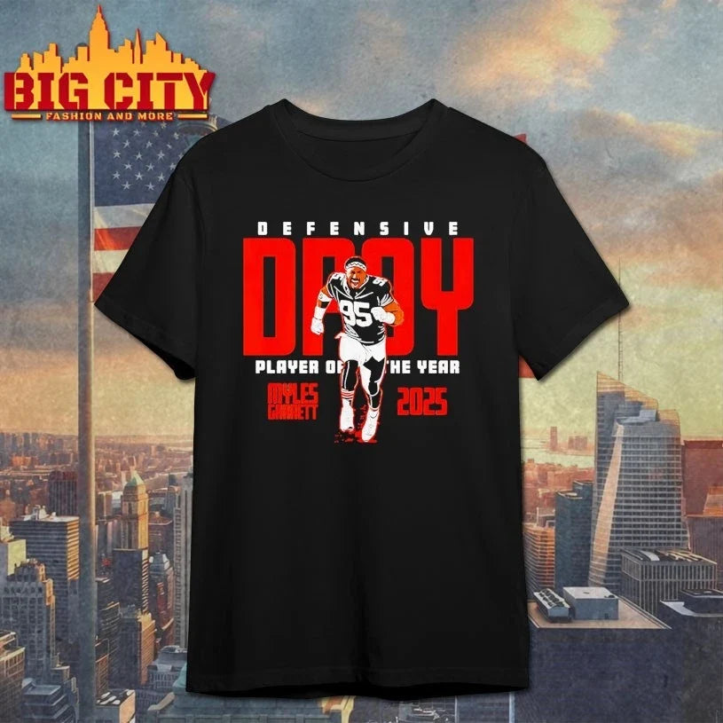 Myles Garrett Browns 2025 Defensive Player Of The - Adult & Kids T-Shirts, Sweatshirts & Hoodies apparel design preview 1