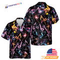 Mysterious Neon Music Note Guitar Hawaiian - Adult & Kids T-Shirts, Sweatshirts & Hoodies apparel design preview 1