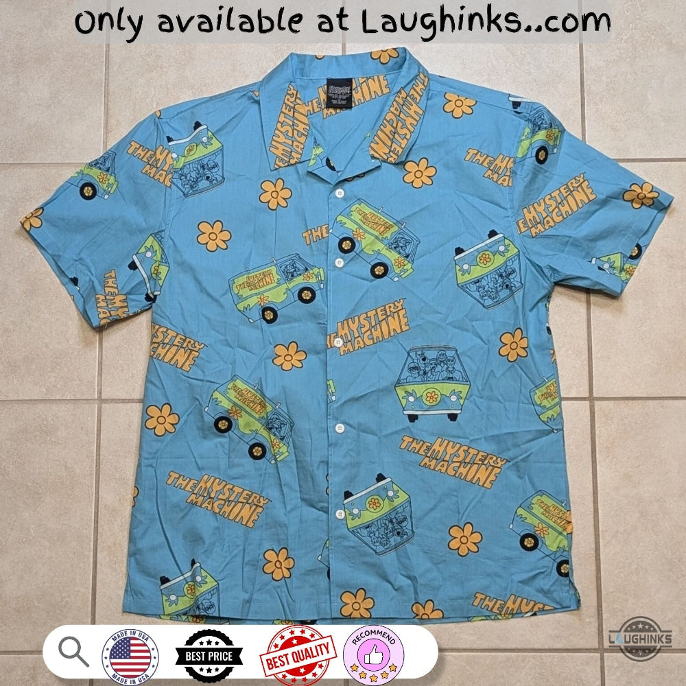 Mystery Machine Scooby Doo Blue Hawaiian - Adult & Kids T-Shirts, Sweatshirts & Hoodies apparel design preview 1