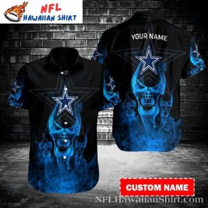 Mystic Flame Dallas Cowboys Skull Hawaiian - Adult & Kids T-Shirts, Sweatshirts & Hoodies apparel design preview 1