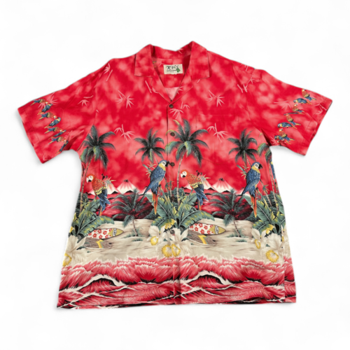 Vintage Kys Hawaiian Adult LARGE Red Aloha Tropical - Adult & Kids T-Shirts, Sweatshirts & Hoodies apparel design preview 1