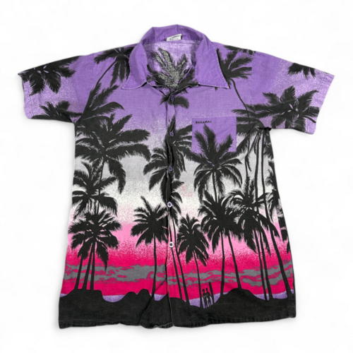 Vintage Hawaiian Adult SMALL Purple Palm Trees Island - Adult & Kids T-Shirts, Sweatshirts & Hoodies apparel design preview 1