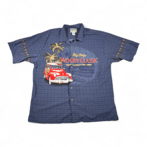 Vintage Big Dogs Hawaiian Adult EXTRA LARGE Blue - Adult & Kids T-Shirts, Sweatshirts & Hoodies apparel design preview 1