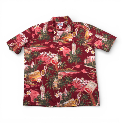 Vintage Hawaiian Adult LARGE Red Honolulu Surfer - Adult & Kids T-Shirts, Sweatshirts & Hoodies apparel design preview 1