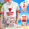 Chicago Bulls Hawaiian NBA Baseball Time Aloha Style - Adult & Kids T-Shirts, Sweatshirts & Hoodies apparel design preview 1