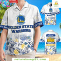 Golden State Warriors Hawaiian NBA Baseball Time Fan - Adult & Kids T-Shirts, Sweatshirts & Hoodies apparel design preview 1