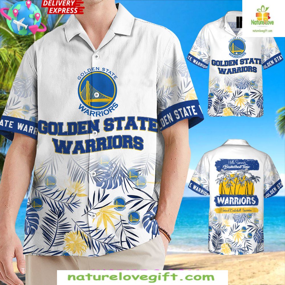 Golden State Warriors Hawaiian NBA Baseball Time Fan - Adult & Kids T-Shirts, Sweatshirts & Hoodies apparel design preview 1