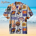 NBA Phoenix Suns White Logo Aloha Hawaiian - Adult & Kids T-Shirts, Sweatshirts & Hoodies apparel design preview 1