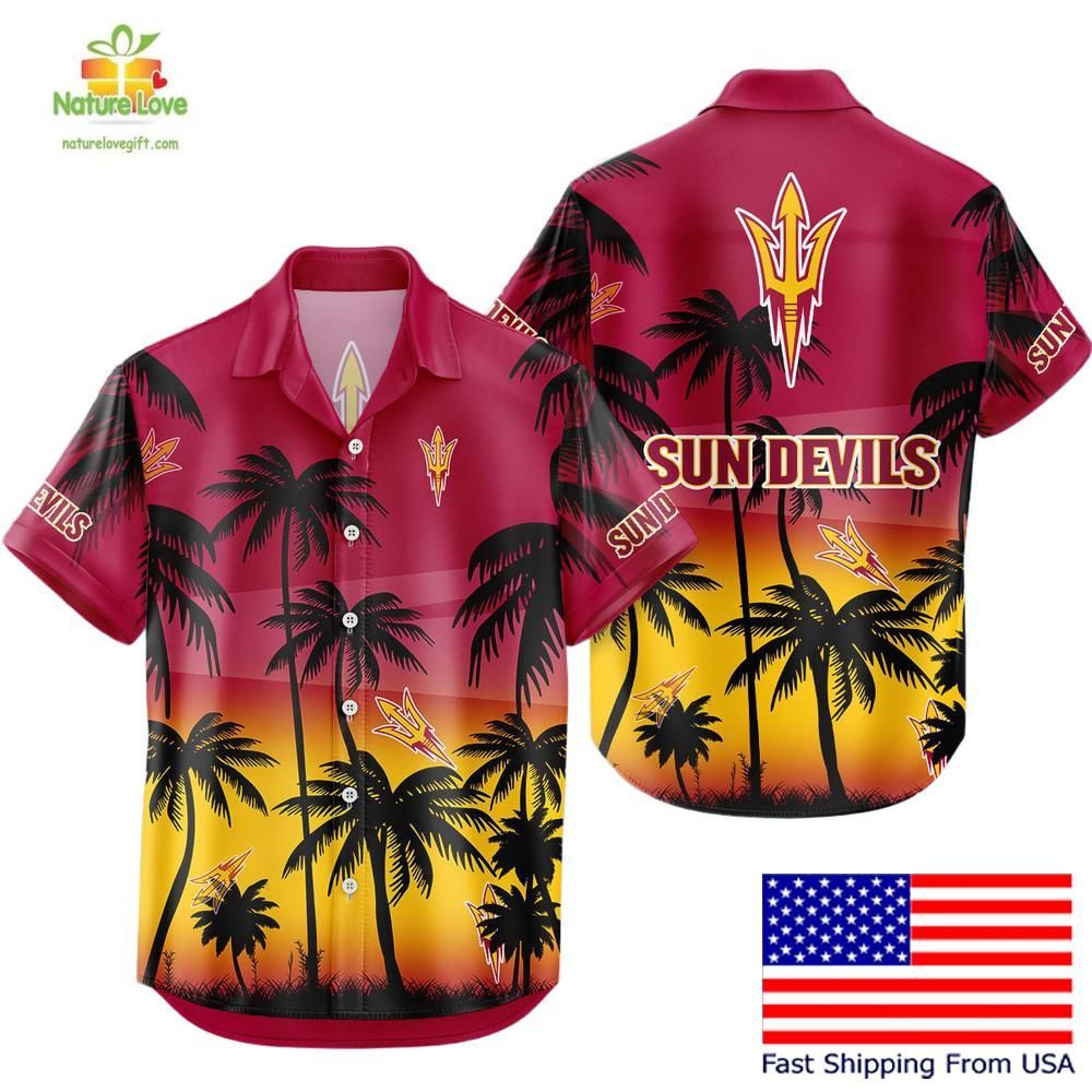 Arizona State Sun Devils Hawaiian Coconut Forest - Adult & Kids T-Shirts, Sweatshirts & Hoodies apparel design preview 1