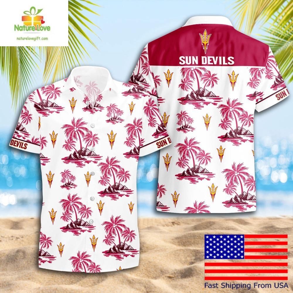 Arizona State Sun Devils Hawaiian Coconut Tree Logo - Adult & Kids T-Shirts, Sweatshirts & Hoodies apparel design preview 1