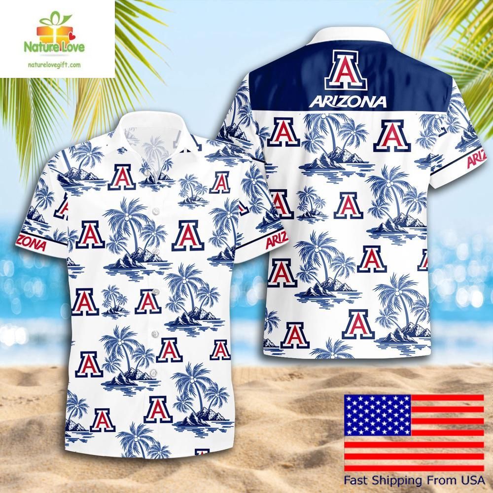 Arizona Wildcats Hawaiian Coconut Tree Logo Summer - Adult & Kids T-Shirts, Sweatshirts & Hoodies apparel design preview 1