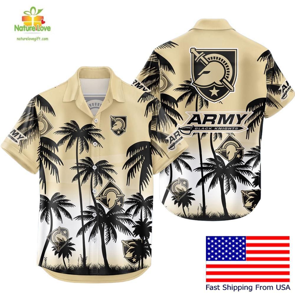 Army Black Knights NCAA Hawaiian Tropical Coconut - Adult & Kids T-Shirts, Sweatshirts & Hoodies apparel design preview 1