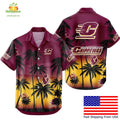 NCAA Chippewas Hawaiian Tropical Coconut Forest Fan - Adult & Kids T-Shirts, Sweatshirts & Hoodies apparel design preview 1