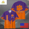 Clemson Tigers Hawaiian Paint Splatter Design Fan - Adult & Kids T-Shirts, Sweatshirts & Hoodies apparel design preview 1