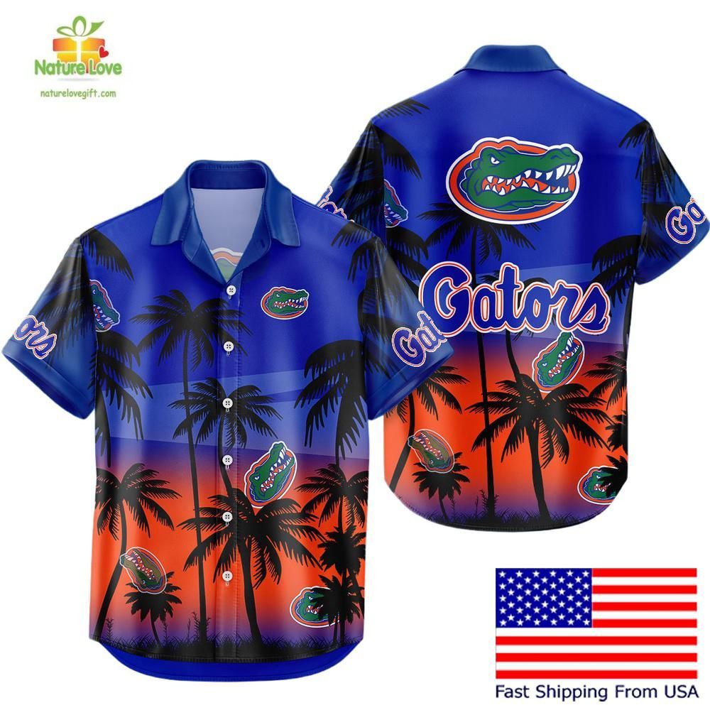 Florida Gators Hawaiian Tropical Coconut Forest Fan - Adult & Kids T-Shirts, Sweatshirts & Hoodies apparel design preview 1
