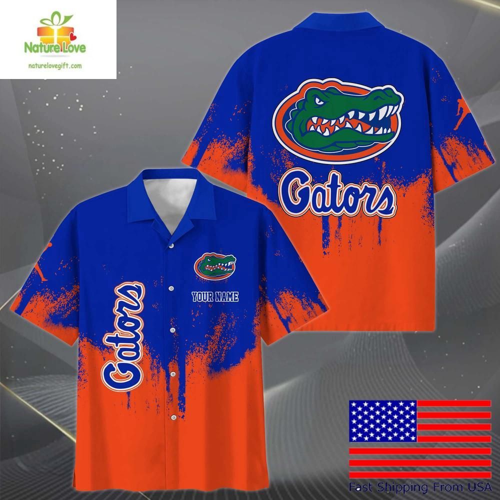 Florida Gators Hawaiian Paint Splatter Design for - Adult & Kids T-Shirts, Sweatshirts & Hoodies apparel design preview 1