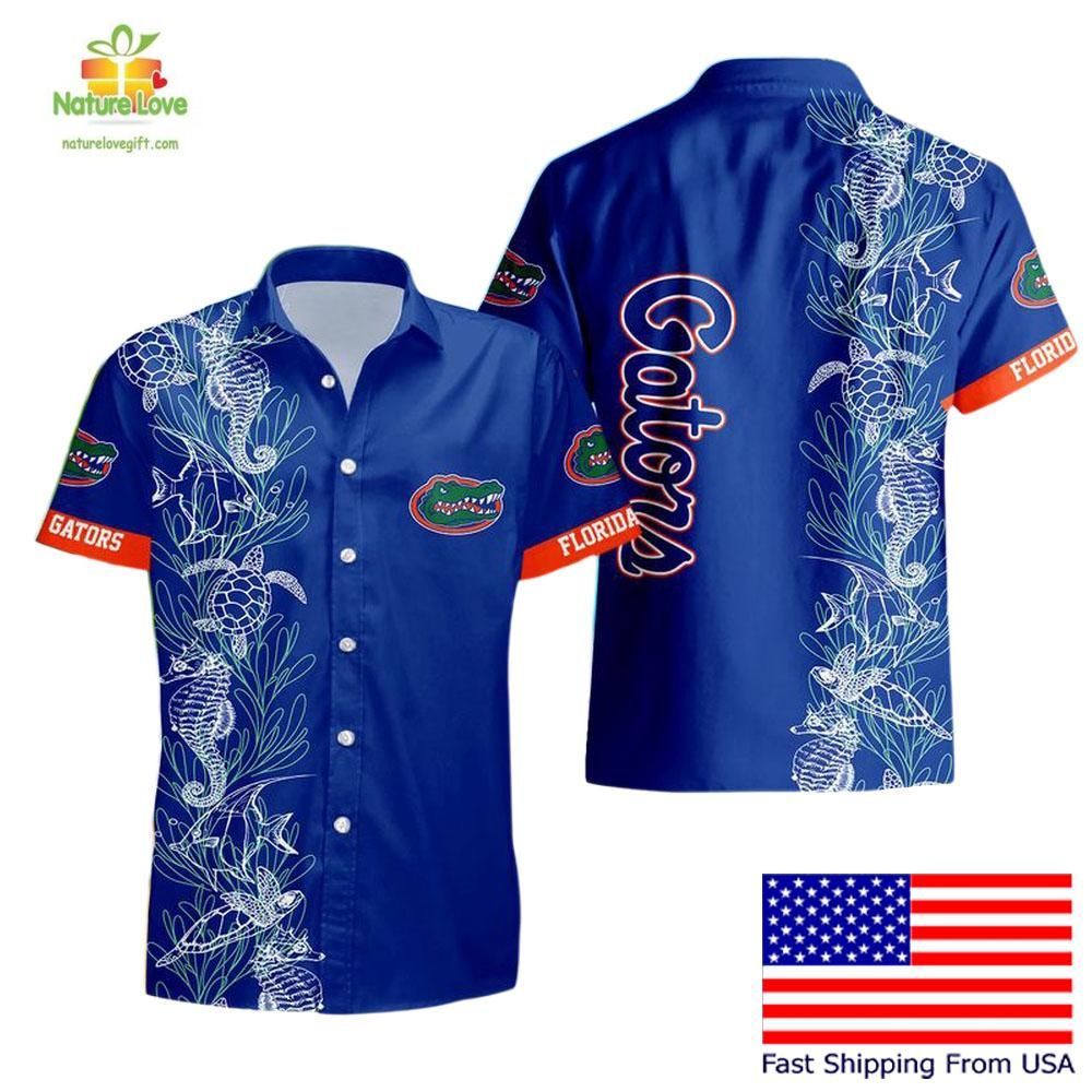 Florida Gators Hawaiian NCAA Seaweed Pattern Mens - Adult & Kids T-Shirts, Sweatshirts & Hoodies apparel design preview 1