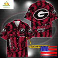 Georgia Bulldogs Hawaiian Custom Ikat Design for Fans - Adult & Kids T-Shirts, Sweatshirts & Hoodies apparel design preview 1