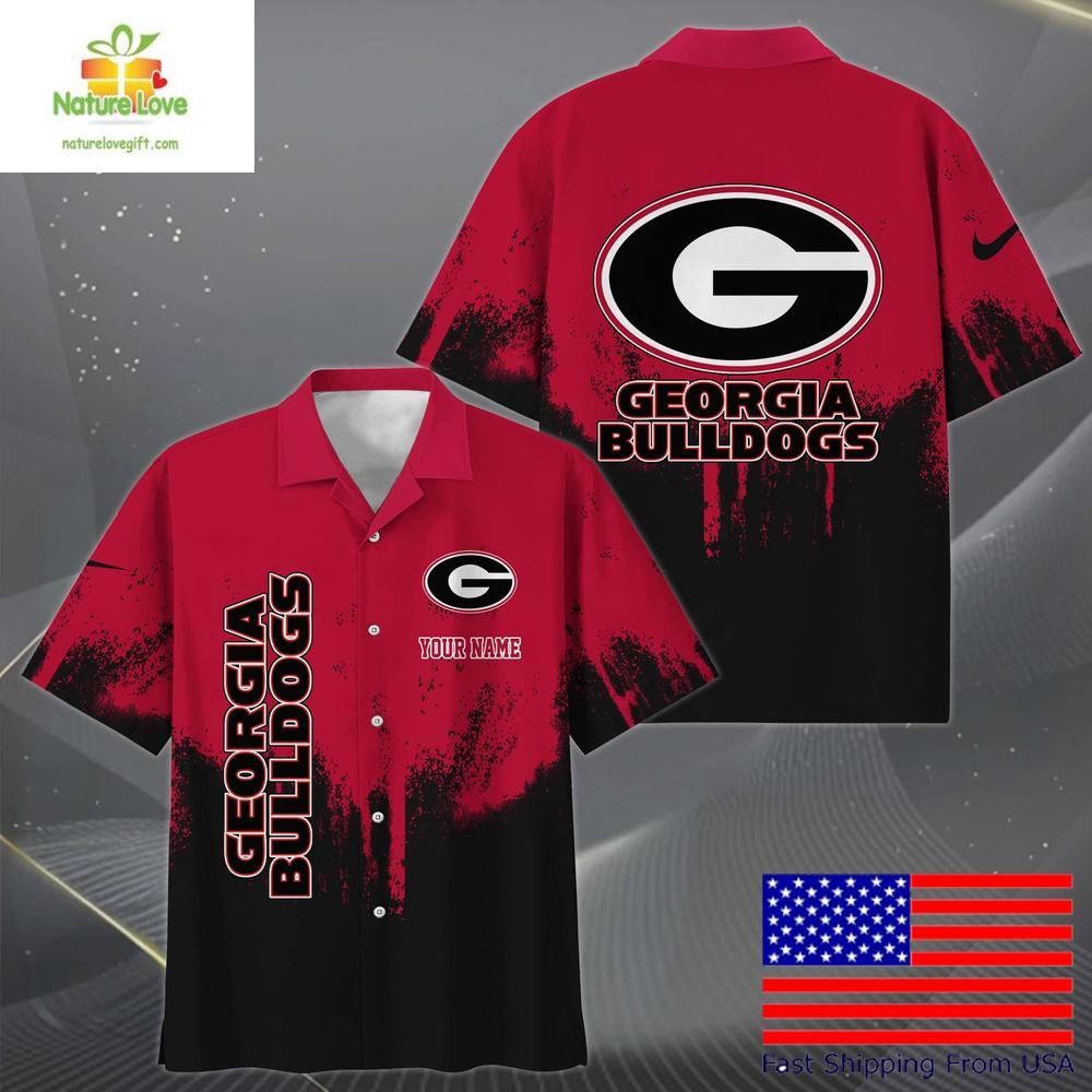 Georgia Bulldogs Hawaiian Paint Splatter Design for - Adult & Kids T-Shirts, Sweatshirts & Hoodies apparel design preview 1