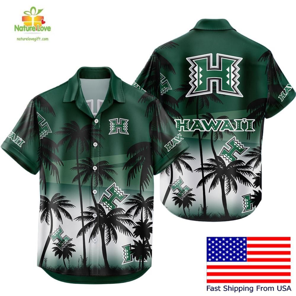 Hawaii Rainbow Warriors Hawaiian Tropical Coconut - Adult & Kids T-Shirts, Sweatshirts & Hoodies apparel design preview 1