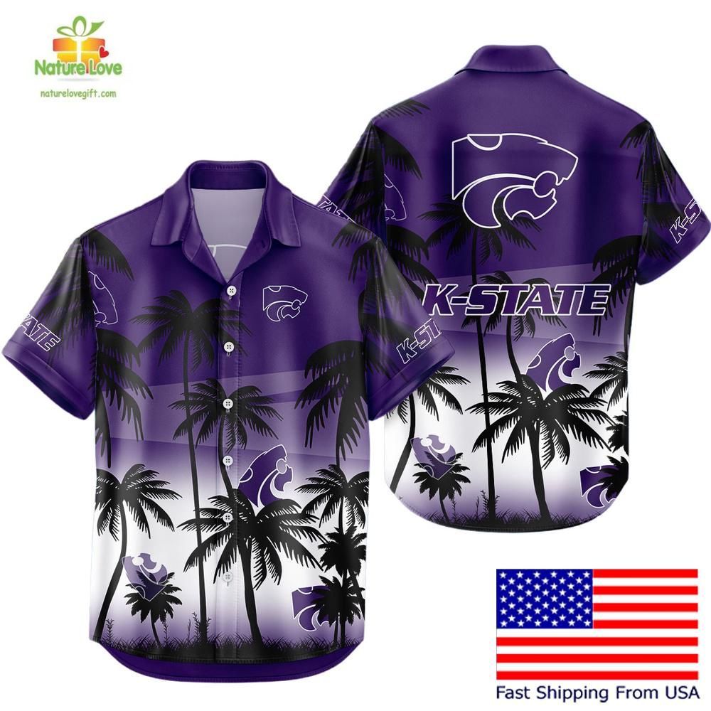 Kansas State Wildcats Hawaiian Tropical Coconut - Adult & Kids T-Shirts, Sweatshirts & Hoodies apparel design preview 1