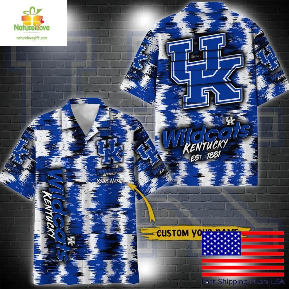 Kentucky Wildcats Ikat Hawaiian for Fans - Adult & Kids T-Shirts, Sweatshirts & Hoodies apparel design preview 1