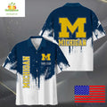 Michigan Wolverines Hawaiian Custom Paint Splatter - Adult & Kids T-Shirts, Sweatshirts & Hoodies apparel design preview 1