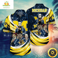 Michigan Wolverines Hawaiian Horror Icons Freddy - Adult & Kids T-Shirts, Sweatshirts & Hoodies apparel design preview 1