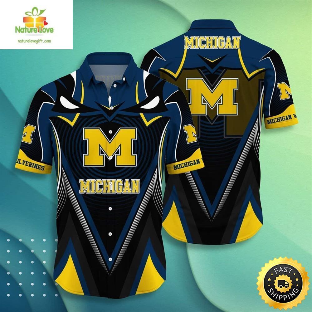 Michigan Wolverines Hawaiian Gift For NCAA Sports - Adult & Kids T-Shirts, Sweatshirts & Hoodies apparel design preview 1