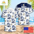 NCAA Navy Midshipmen Hawaiian Coconut Tree Logo - Adult & Kids T-Shirts, Sweatshirts & Hoodies apparel design preview 1