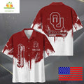Oklahoma Sooners Hawaiian with Paint Splatter Logo - Adult & Kids T-Shirts, Sweatshirts & Hoodies apparel design preview 1