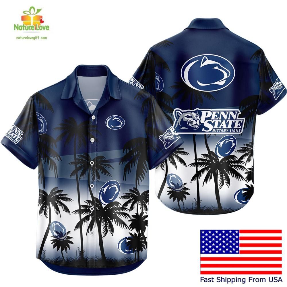 Penn State Nittany Lions Hawaiian Tropical Coconut - Adult & Kids T-Shirts, Sweatshirts & Hoodies apparel design preview 1