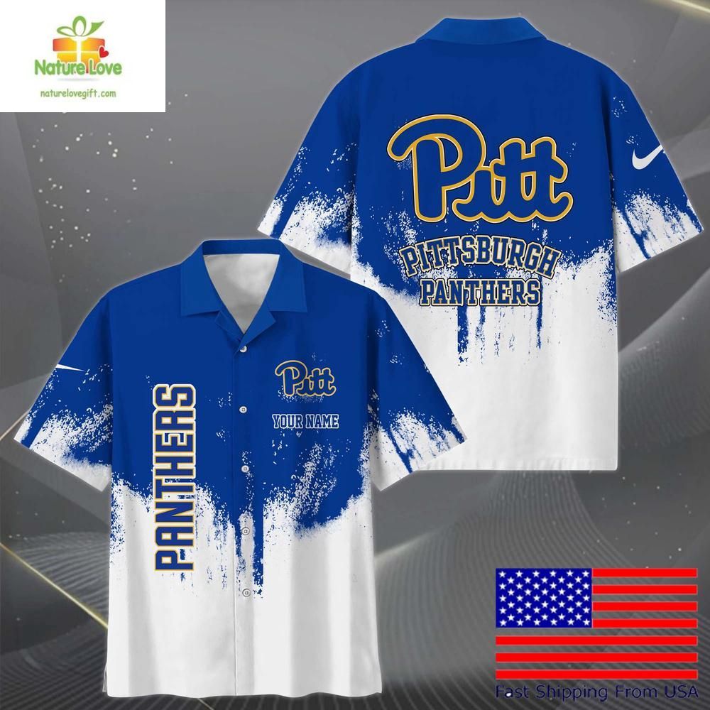 Pittsburgh Panthers Hawaiian Custom Paint Splatter - Adult & Kids T-Shirts, Sweatshirts & Hoodies apparel design preview 1