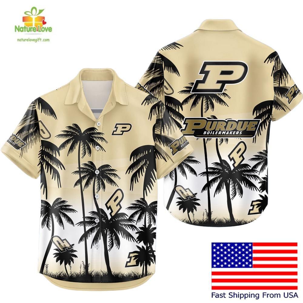 Purdue Boilermakers Hawaiian Tropical Coconut Forest - Adult & Kids T-Shirts, Sweatshirts & Hoodies apparel design preview 1