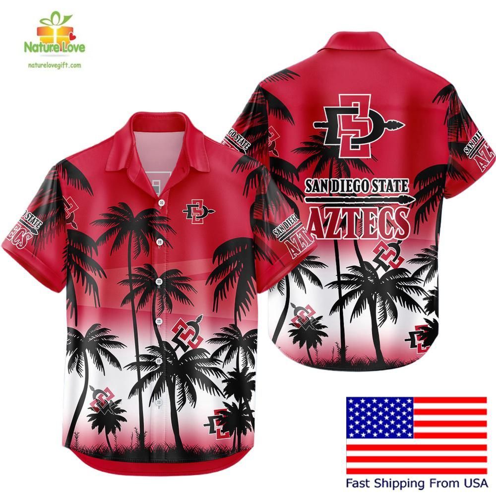 San Diego State Aztecs Hawaiian Coconut Forest - Adult & Kids T-Shirts, Sweatshirts & Hoodies apparel design preview 1