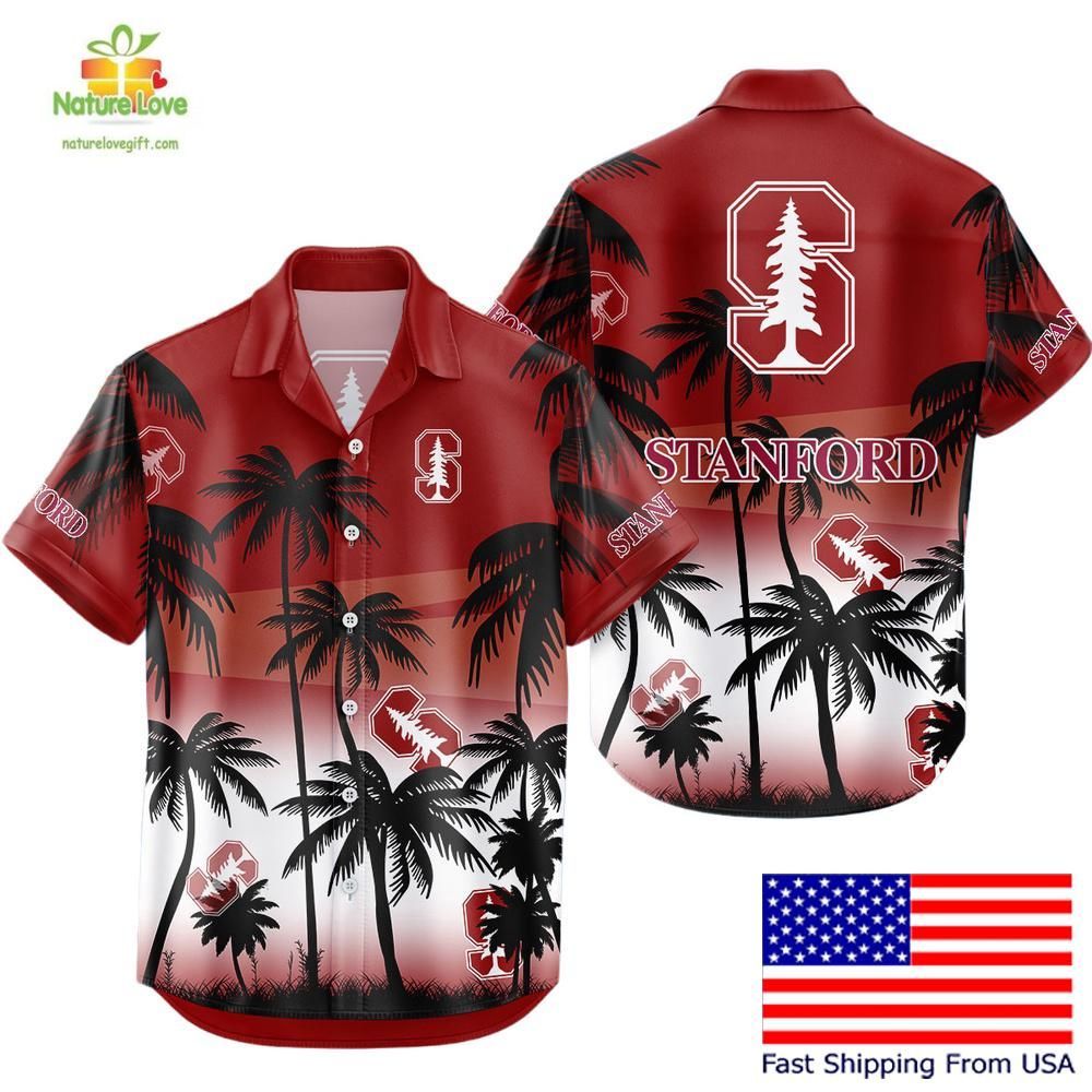 Stanford Cardinal Hawaiian Tropical Coconut Forest - Adult & Kids T-Shirts, Sweatshirts & Hoodies apparel design preview 1