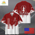Stanford Cardinal Paint Splatter Hawaiian for Fans - Adult & Kids T-Shirts, Sweatshirts & Hoodies apparel design preview 1
