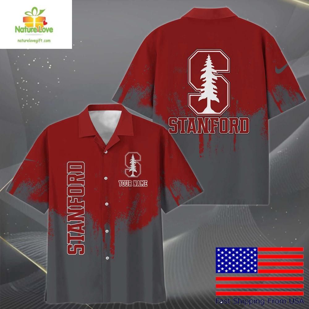Stanford Cardinal Hawaiian Paint Splatter Design - Adult & Kids T-Shirts, Sweatshirts & Hoodies apparel design preview 1