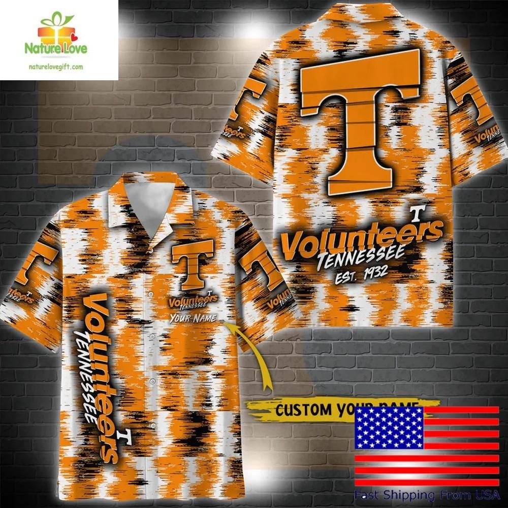 Tennessee Volunteers NCAA Hawaiian Custom Ikat Design - Adult & Kids T-Shirts, Sweatshirts & Hoodies apparel design preview 1