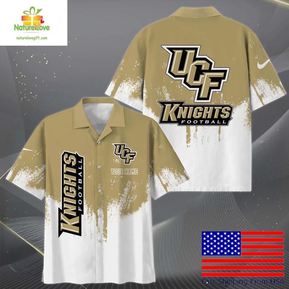 UCF Knights Hawaiian Custom Paint Splatter Logo Fan - Adult & Kids T-Shirts, Sweatshirts & Hoodies apparel design preview 1