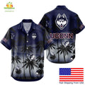 UConn Huskies Hawaiian Tropical Coconut Forest Fan - Adult & Kids T-Shirts, Sweatshirts & Hoodies apparel design preview 1
