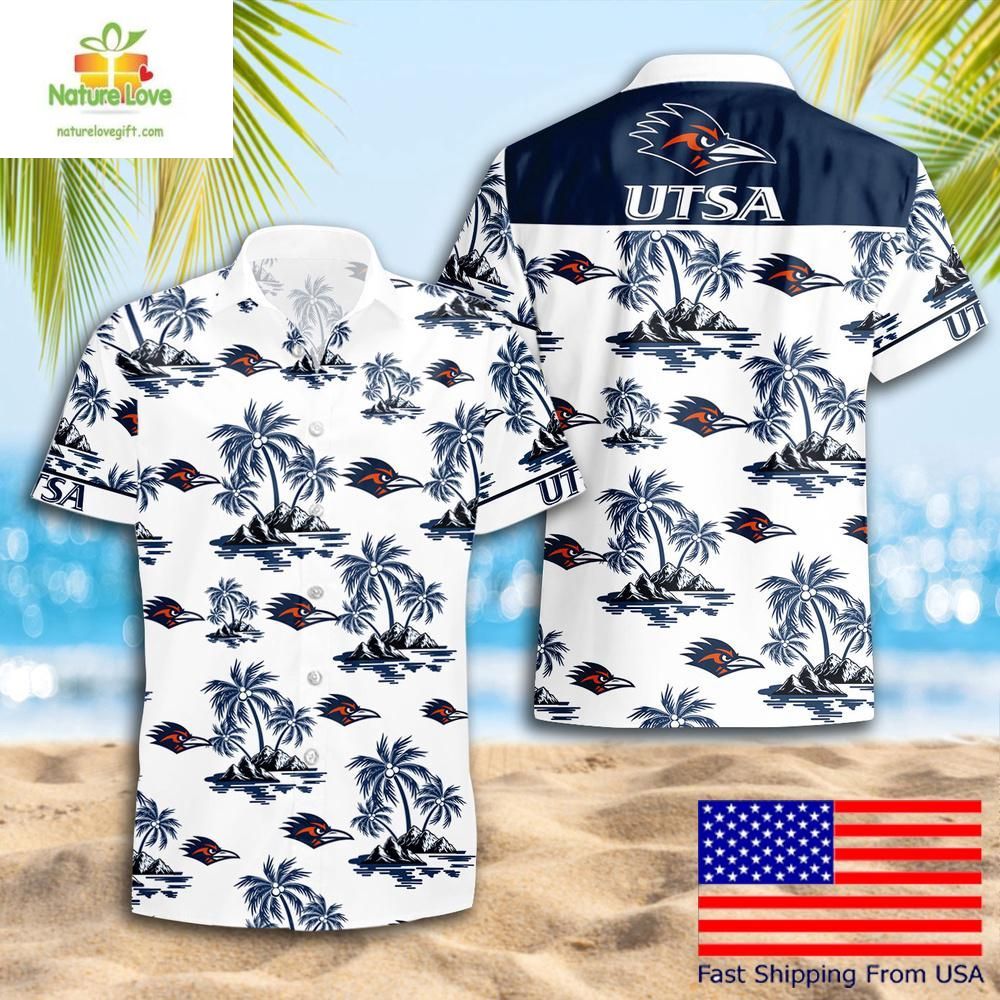 NCAA UTSA Roadrunners Hawaiian Coconut Tree Logo - Adult & Kids T-Shirts, Sweatshirts & Hoodies apparel design preview 1