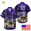 Washington Huskies Hawaiian Coconut Forest Tropical - Adult & Kids T-Shirts, Sweatshirts & Hoodies apparel design preview 1
