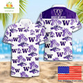 Washington Huskies Hawaiian NCAA Coconut Tree Logo - Adult & Kids T-Shirts, Sweatshirts & Hoodies apparel design preview 1