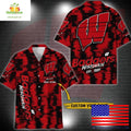 Wisconsin Badgers NCAA Hawaiian Custom Ikat Design - Adult & Kids T-Shirts, Sweatshirts & Hoodies apparel design preview 1