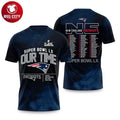 NE Patriots Bowl LX Our Time Two Sided - Adult & Kids T-Shirts, Sweatshirts & Hoodies apparel design preview 1